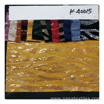 2023 NEW DESIGN FASHION sequin fabric velvet multi fabric turkey embroidery zebra blinds fabric